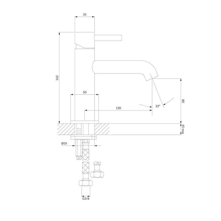 OMNIRES Y1210NGL - Hane Y 16,2 cm skinnende gylden