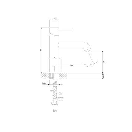 OMNIRES Y1210NGR - Hane Y 16,2 cm børstet grafit