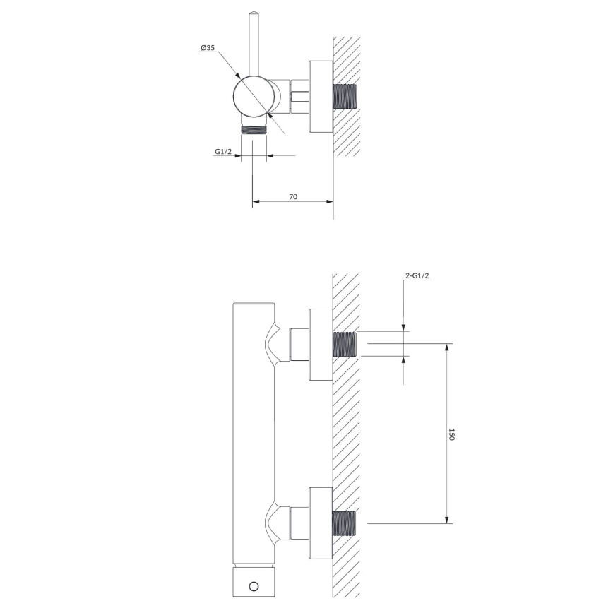 OMNIRES Y1240BL - Brusehane Y semi-mat sort