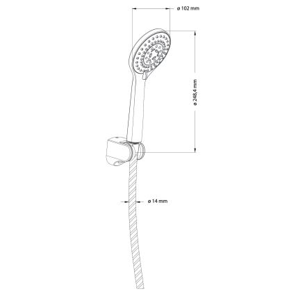 OMNIRES YOSEMITE-PCR - Brusesæt YOSEMITE skinnende krom