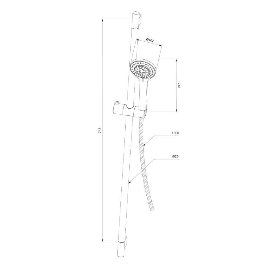 OMNIRES YOSEMITE-SCR - Brusesæt YOSEMITE skinnende krom