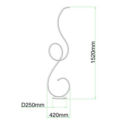 Ondaluce - Dæmpbar LED-gulvlampe FLOK LED/44W/230V hvid