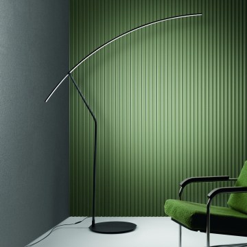 Ondaluce - Dæmpbar LED-gulvlampe FOLAGA LED/30W/230V sort