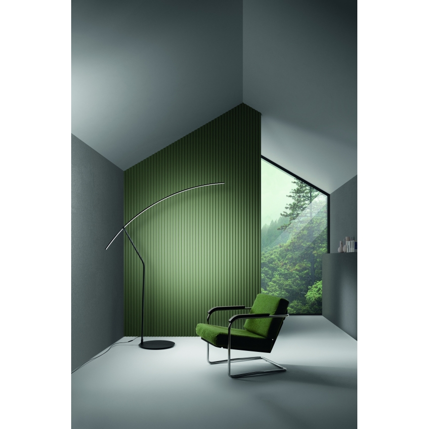 Ondaluce - Dæmpbar LED-gulvlampe FOLAGA LED/30W/230V sort