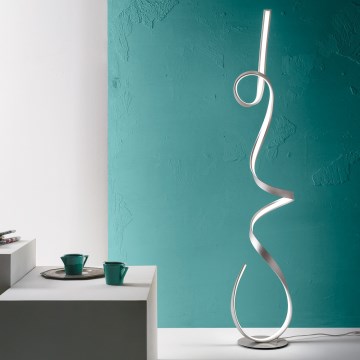 Ondaluce - Dæmpbar LED-gulvlampe LUMEN LED/30W/230V 160 cm sølv