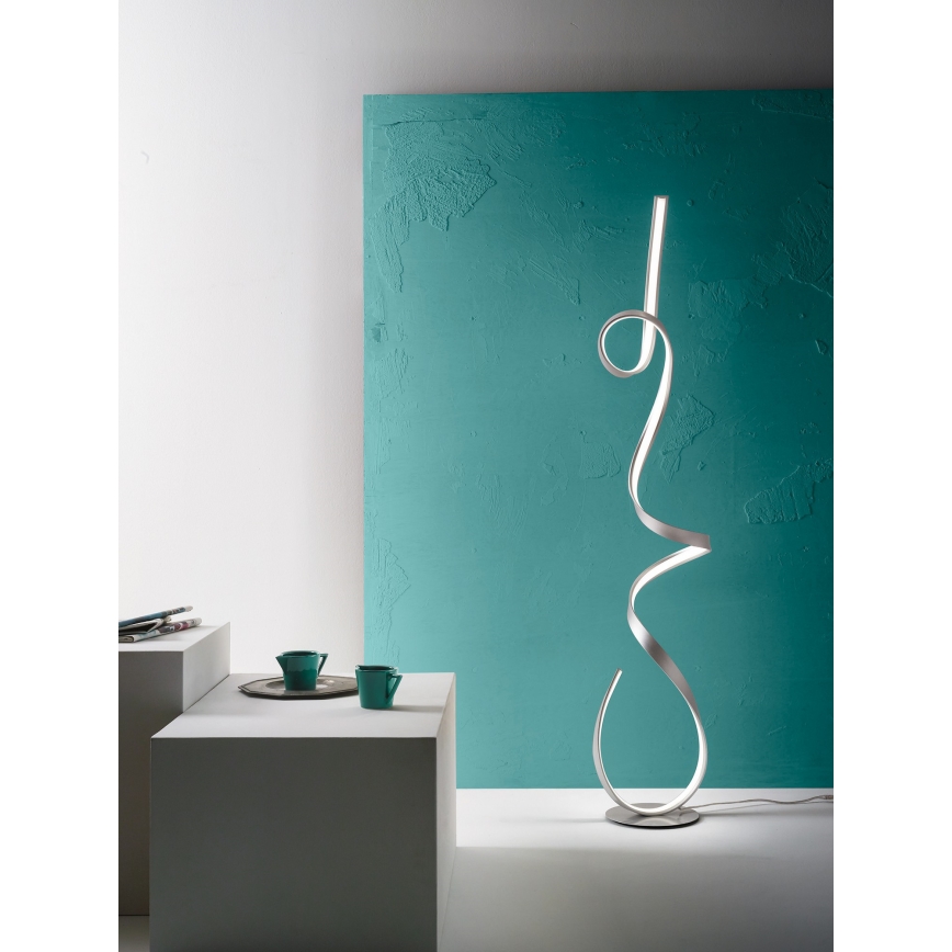 Ondaluce - Dæmpbar LED-gulvlampe LUMEN LED/30W/230V 160 cm sølv