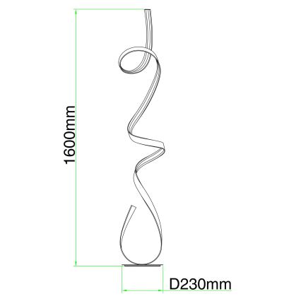 Ondaluce - Dæmpbar LED-gulvlampe LUMEN LED/30W/230V 160 cm sølv