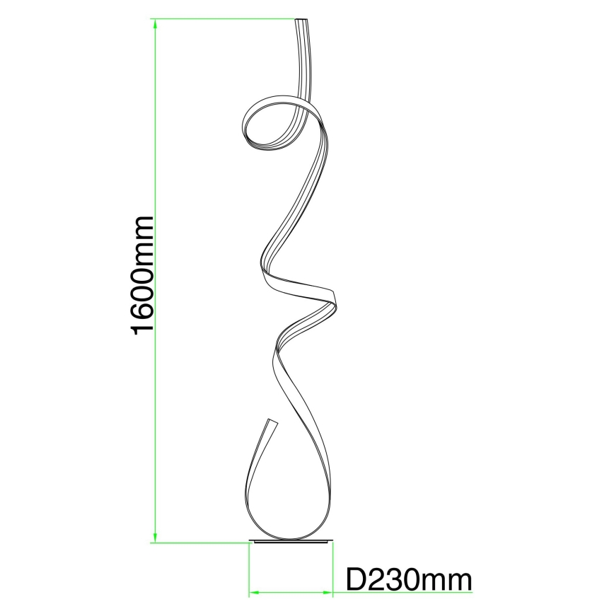 Ondaluce - Dæmpbar LED-gulvlampe LUMEN LED/30W/230V 160 cm sølv