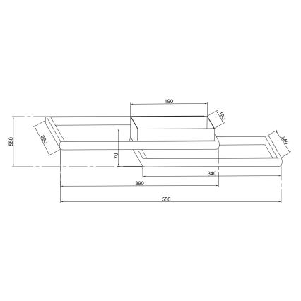 Ondaluce - Dæmpbar LED-loftlampe DOWEL LED/46W/230V 55x55 cm guld