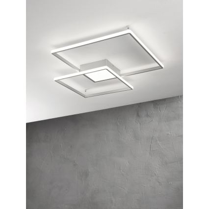 Ondaluce - Dæmpbar LED-loftlampe DOWEL LED/46W/230V, sølv