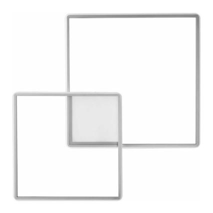 Ondaluce - Dæmpbar LED-loftlampe DOWEL LED/60W/230V 75x75 cm sølv