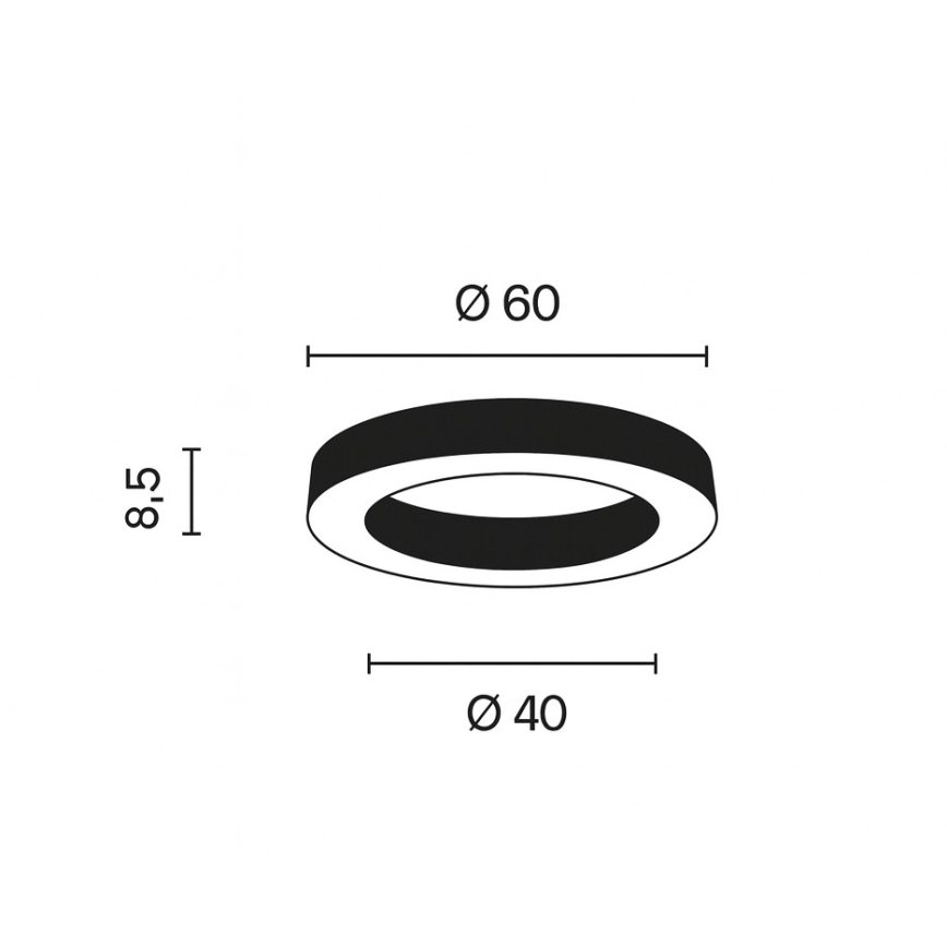 Ondaluce - Dæmpbar LED-loftlampe GLOBUS LED/40W/230V 3000/4000K Ø 60 cm guld