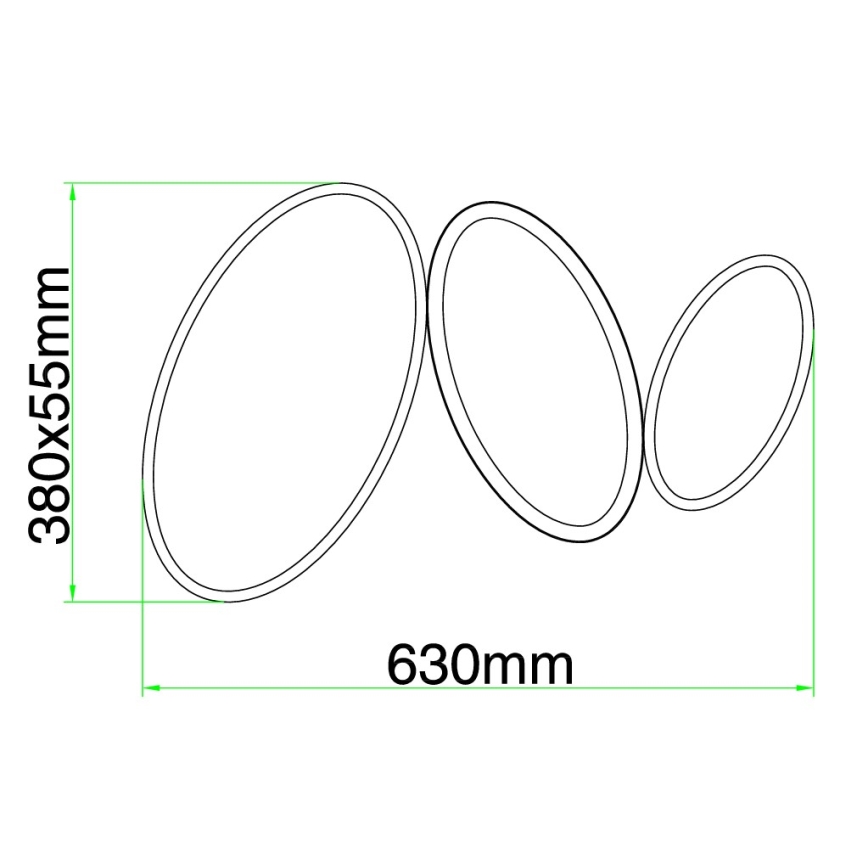 Ondaluce - Dæmpbar LED-loftlampe RICE LED/25W/230V 38x63 cm guld
