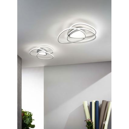 Ondaluce - Dæmpbar LED-loftlampe ROSE LED/60W/230V 50x54 cm sølvfarvet