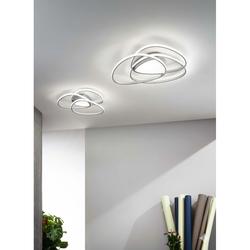 Ondaluce - Dæmpbar LED-loftlampe ROSE LED/60W/230V 50x54 cm sølvfarvet