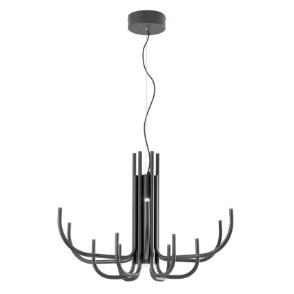 Ondaluce - Dæmpbar LED-lysekrone med wireophæng NOUVEAU LED/35W/230V Ø 78 cm sort