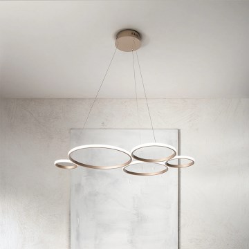 Ondaluce - Dæmpbar LED-lysekrone på kabel POIS LED/60W/230V guld