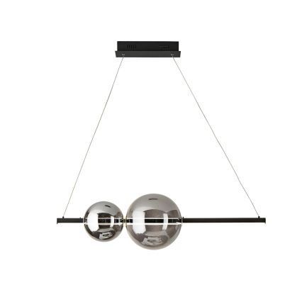 Ondaluce - Dæmpbar LED-pendel på wire FUFI LED/40W/230V sort/røgfarvet