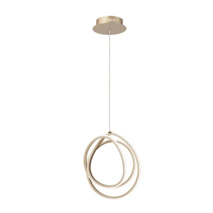Ondaluce - Dæmpbar LED-pendel på wire GOLDEN LED/28W/230V, gylden