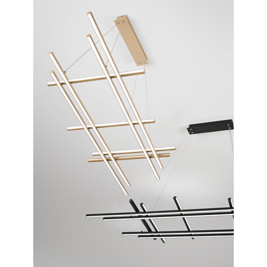 Ondaluce - Dæmpbar LED-pendel på wire MOVIDA LED/114W/230V guld