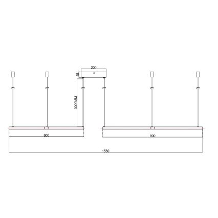 Ondaluce - LED dæmpbar pendel på wire SOEL LED/28W/230V + LED/38W Ø 80/60 cm guld
