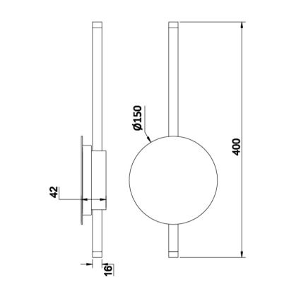Ondaluce - Dæmpbar LED-væglampe JAMES LED/16W/230V hvid
