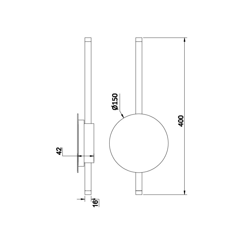Ondaluce - Dæmpbar LED-væglampe JAMES LED/16W/230V hvid