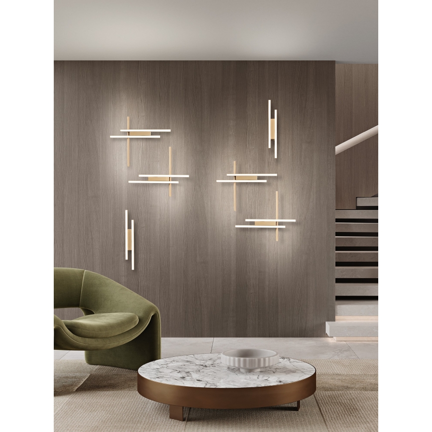 Ondaluce - Dæmpbar LED-væglampe MOVIDA LED/20W/230V, guld