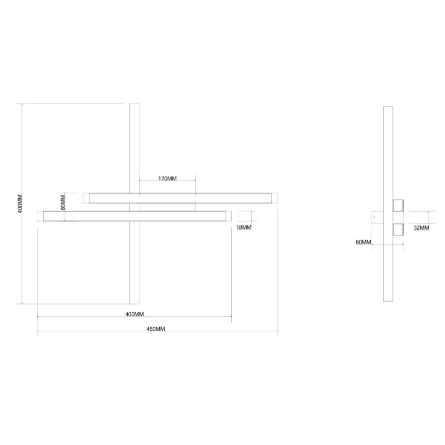 Ondaluce - Dæmpbar LED-væglampe MOVIDA LED/20W/230V, guld