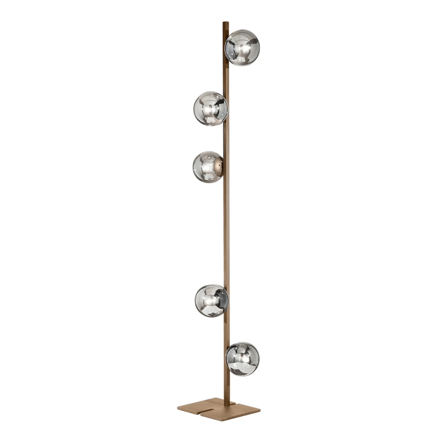 Ondaluce - Gulvlampe MONILE 5xE14/10W/230V 170 cm guld/hvid
