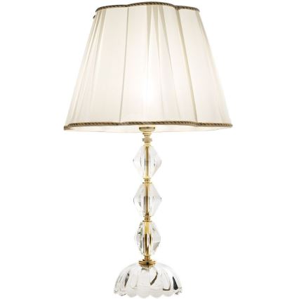 Ondaluce - Krystal bordlampe BRIGIDA 1xE27/15W/230V cremefarvet/klar