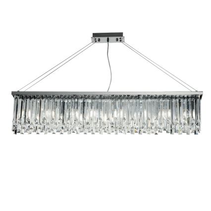 Ondaluce - Krystal lysekrone på wire BATIDA 8xE14/10W/230V, blank krom