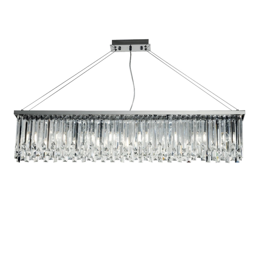 Ondaluce - Krystal lysekrone på wire BATIDA 8xE14/10W/230V, blank krom