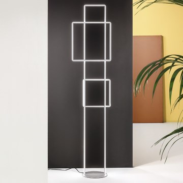 Ondaluce - LED-dæmpbar gulvlampe DOWEL LED/77W/230V sølv