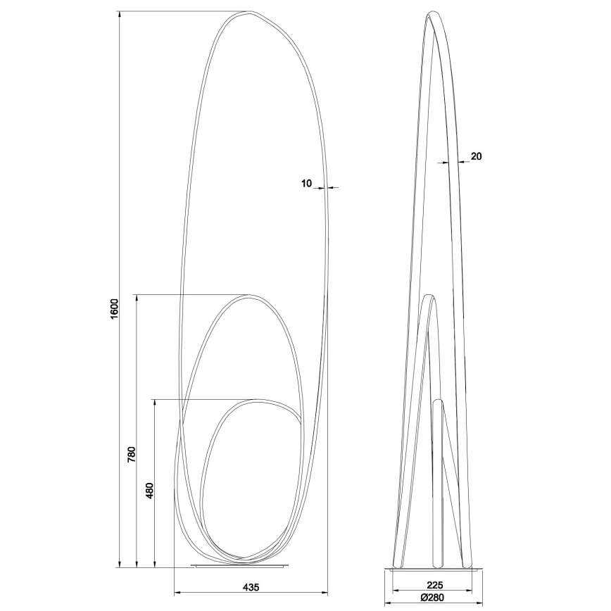 Ondaluce - LED-dæmpbar gulvlampe GOLDEN LED/45W/230V guld