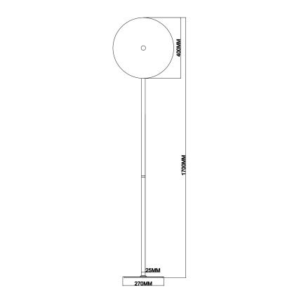 Ondaluce - LED dæmpbar gulvlampe JOKEY LED/15W/230V 170 cm guld/klar