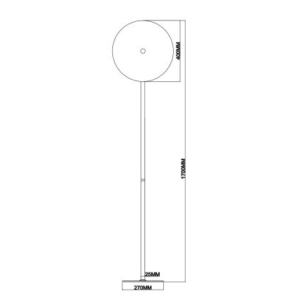 Ondaluce - LED-dæmpbar gulvlampe JOKEY LED/15W/230V 170 cm guld/røget beige