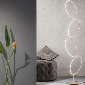 Ondaluce - LED-dæmpbar gulvlampe RICE LED/38W/230V 166 cm guld