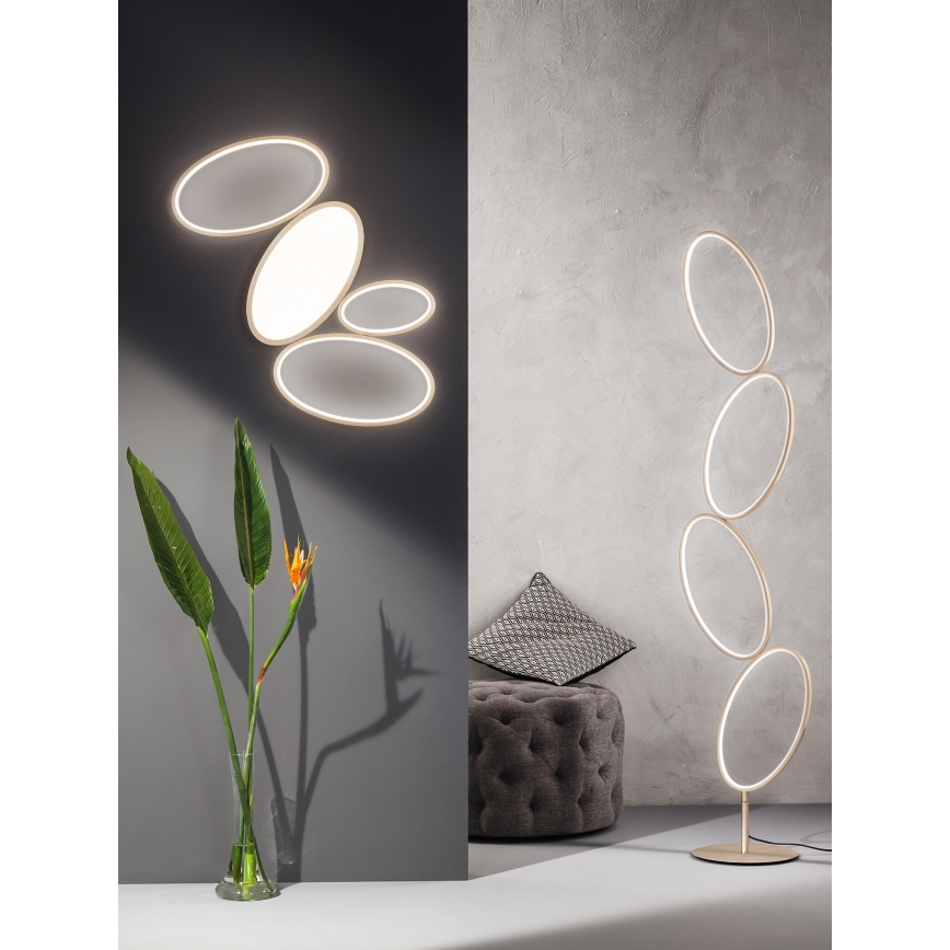 Ondaluce - LED-dæmpbar gulvlampe RICE LED/38W/230V 166 cm guld