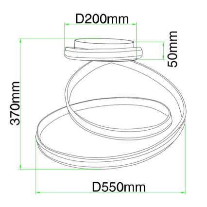 Ondaluce - LED-dæmpbar loftarmatur VUELTA LED/37W/230V Ø 55 cm hvid