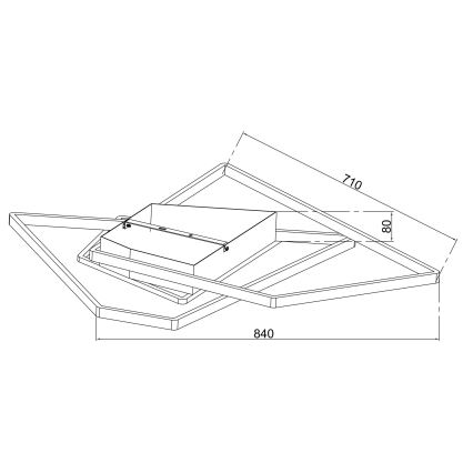 Ondaluce - LED Dæmpbar loftlampe GALAXY LED/90W/230V guldfarvet