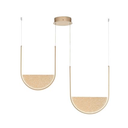 Ondaluce - LED-dæmpbar pendel med wire LOTUS LED/55W/230V guld