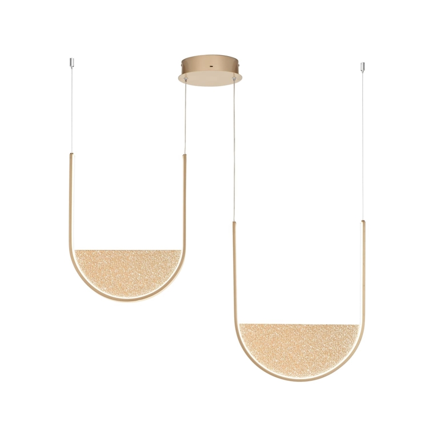 Ondaluce - LED-dæmpbar pendel med wire LOTUS LED/55W/230V guld