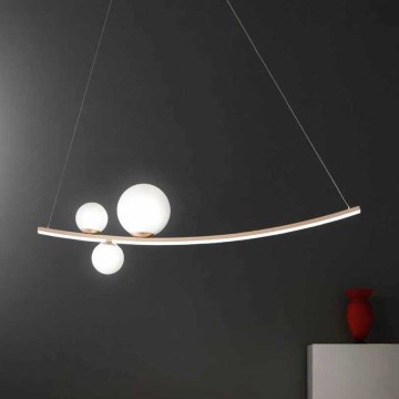 Ondaluce - LED dæmpbar pendel på kabel ALTALENA LED/48W/230V guld