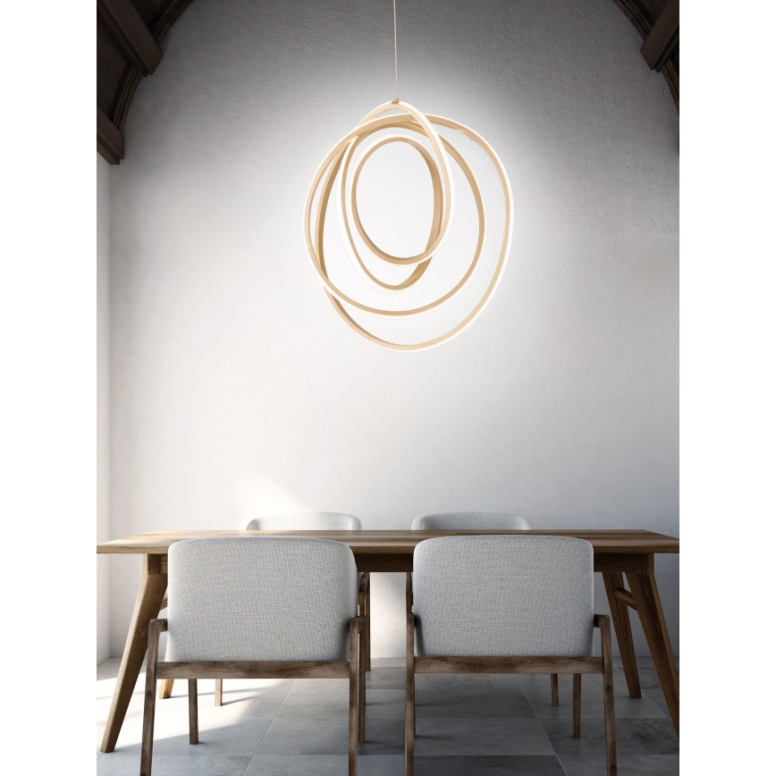Ondaluce - LED-dæmpbar pendel på kabel GOLDEN LED/50W/230V Ø 50 cm, guld