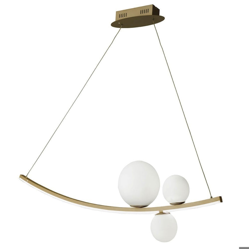 Ondaluce - LED-dæmpbar pendel på wire ALTALENA LED/48W/230V guld/hvid