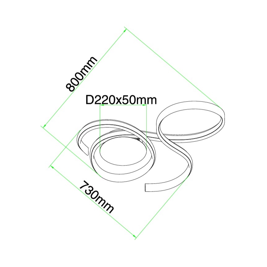 Ondaluce - LED-dæmpbar vægarmatur TWIST LED/57W/230V hvid