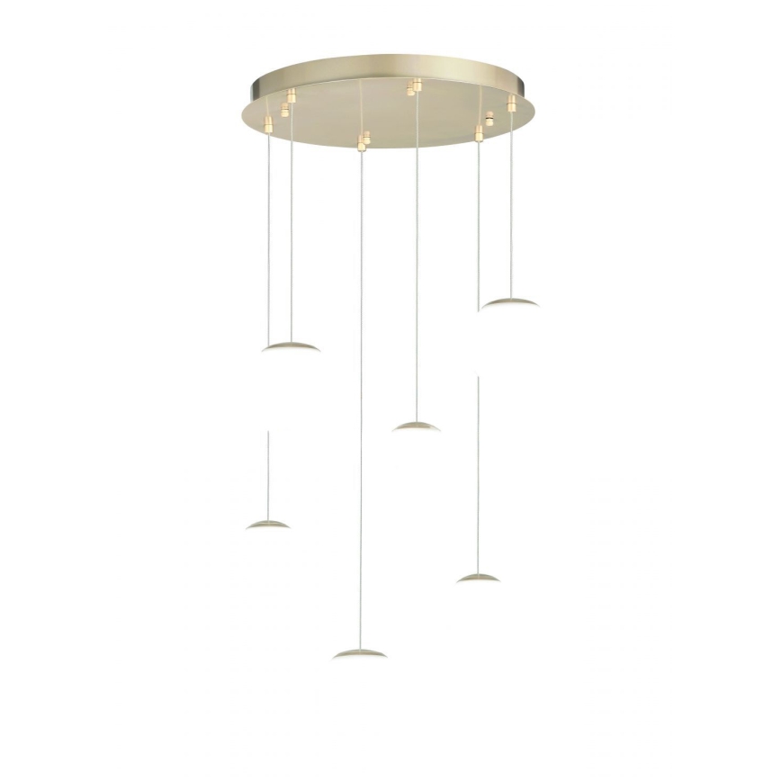 Ondaluce - LED-lysekrone på wire SANTOS LED/48W/230V Ø 45 cm guld/hvid