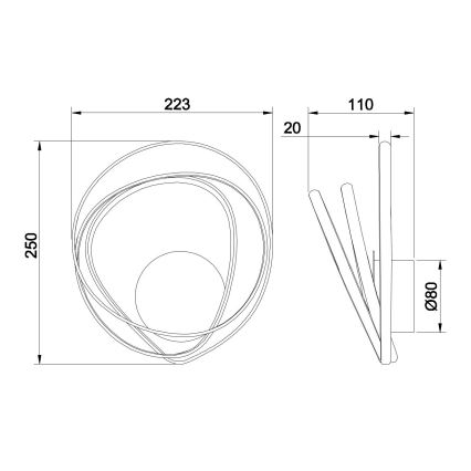 Ondaluce - LED væglampe GOLDEN LED/23W/230V guld