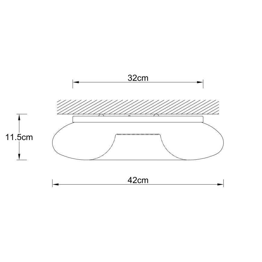 Ondaluce - Loftlampe DODI 3xE27/15W/230V Ø 42 cm hvid
